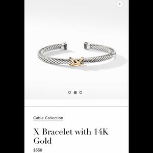 David Yurman Cable “X” Bracelet